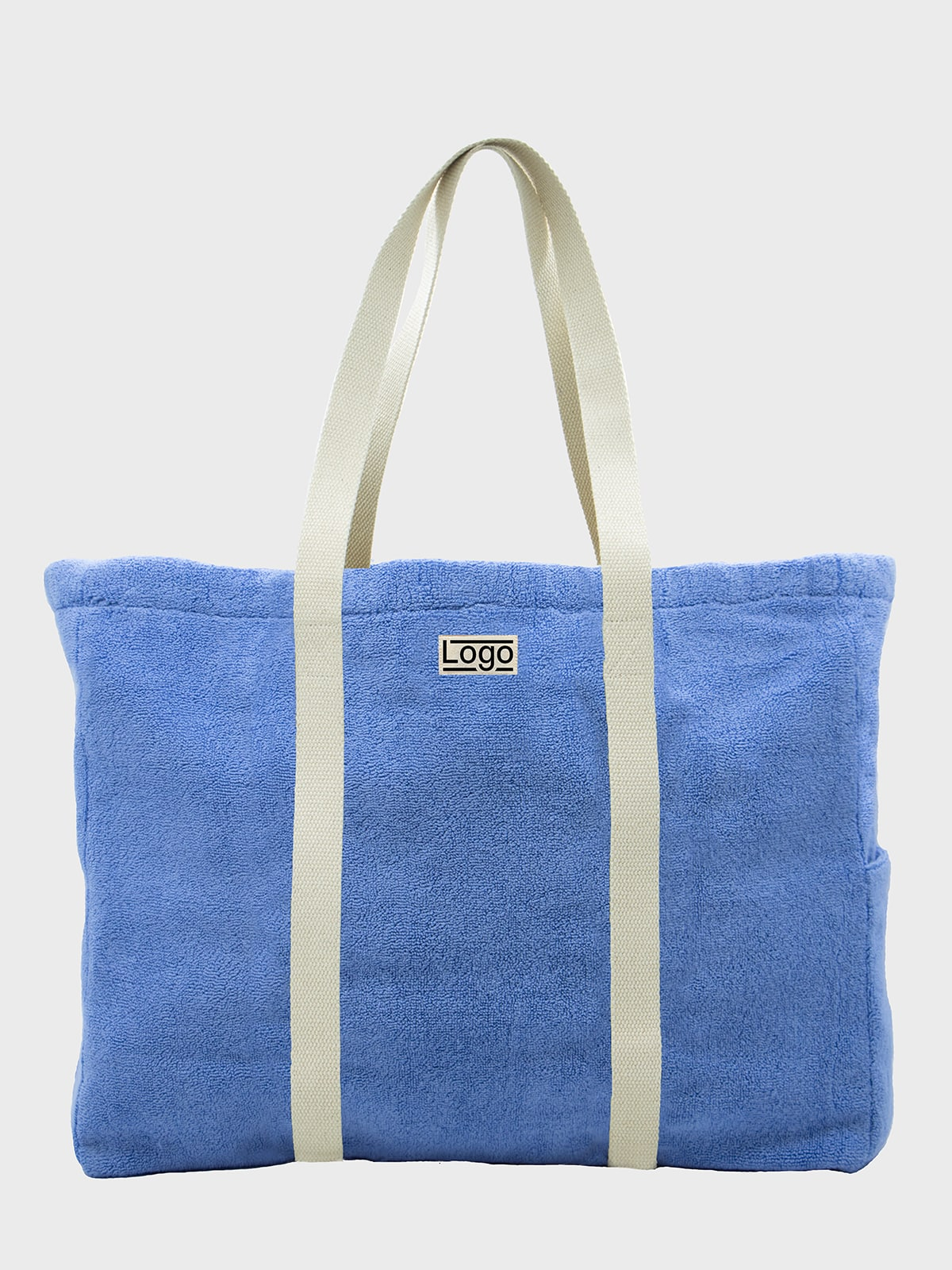 Sac de plage promotionnel personnalisable éponge Garance Bleu nuage